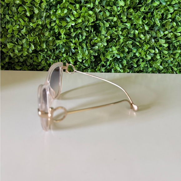 Salvatore Ferragamo Women's Beige Cat Eye Sunglasses - Picture 6 of 7